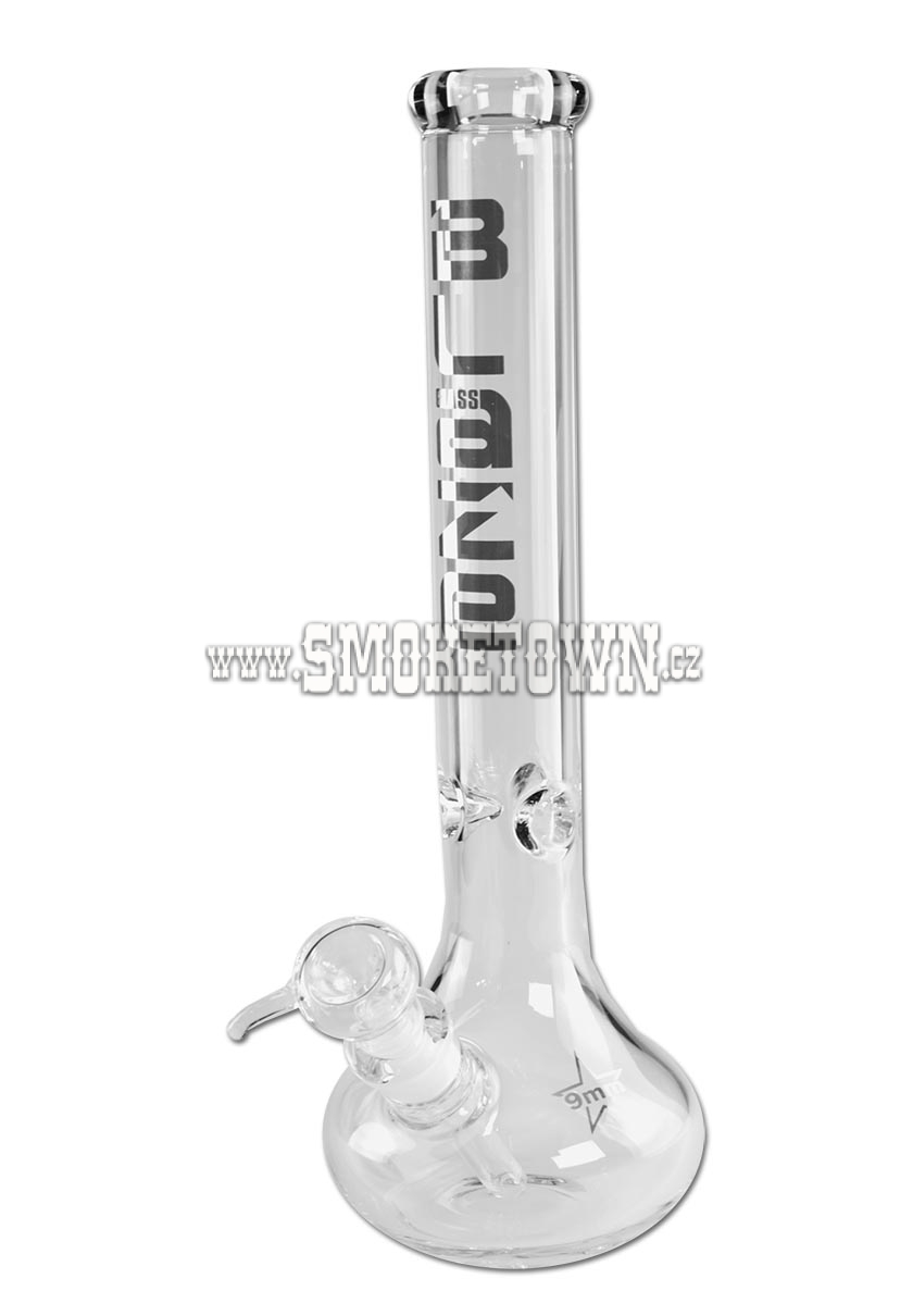 BLAZE GLASS Ice Bong with Belly clear 40cm WT9mm