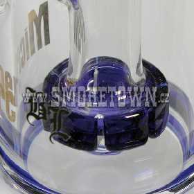 Black Leaf  Microperc Oil Glass Bong Blue 20cm 2