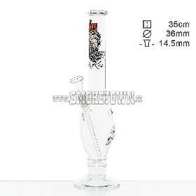 SmoKing Lion Glass Bong Flask 35cm