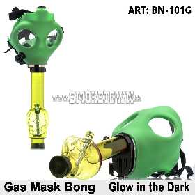 Gas Mask Bong Skull Shape Green #1