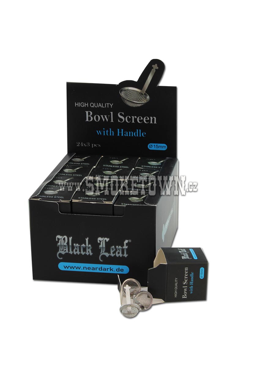 Black Leaf Bowl Spoon Screens 3ks 15mm