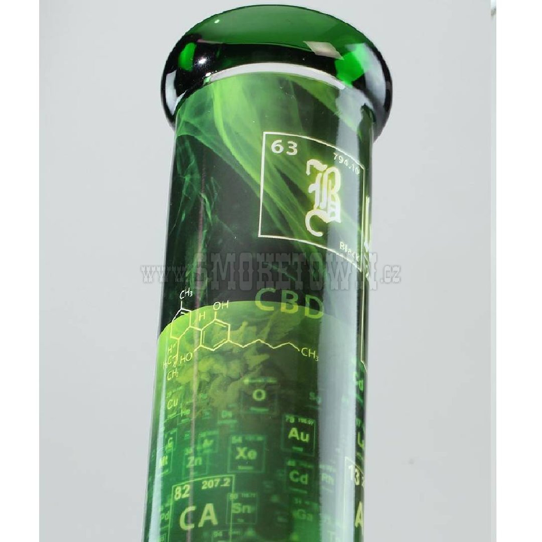 Black Leaf Cylinder Icebong 8-Arm Percolator Green 45cm 2