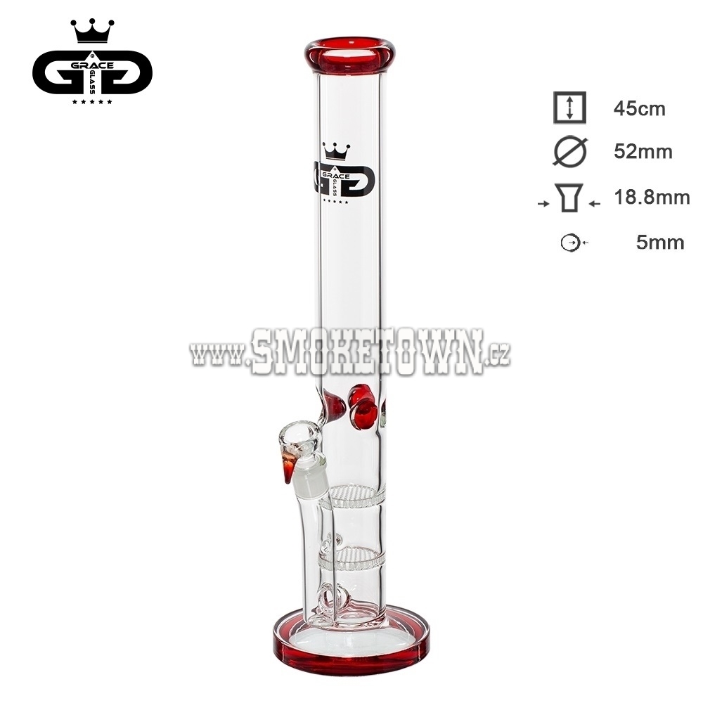 Grace Glass Straight Red HoneyComb 45cm