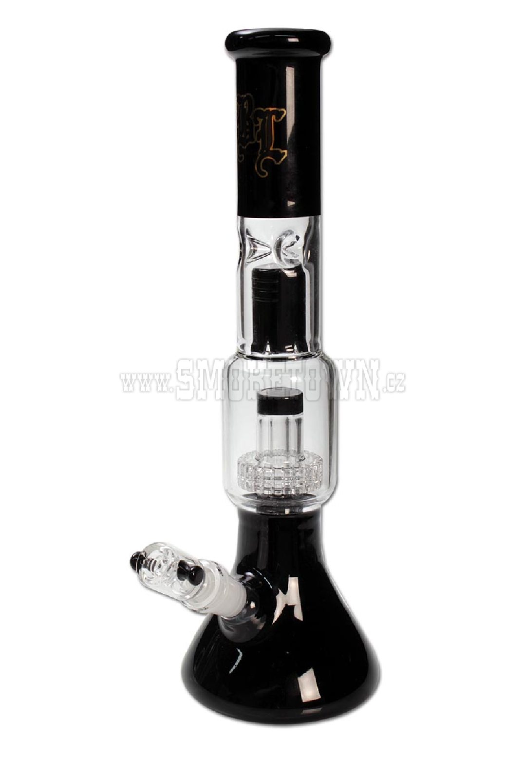BL Glass Bong Multi-Level-Bong Percolator Ice Black 37cm