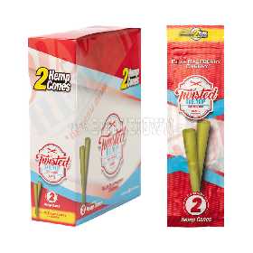 Twisted Hemp Blunt  Cones Blue Raspberry Cherry