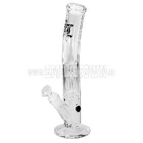 Black Leaf Ice Bong with Percolator White