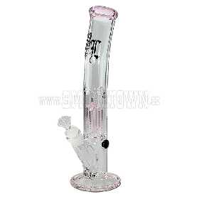 Black Leaf Ice Bong with Percolator - pink