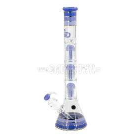 Grace Glass Bong 3x Braker Percoolater Tree Blue 50cm