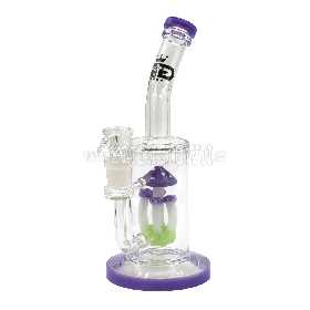 Grace Glass Purple Mushroom Percolator Bong 36cm