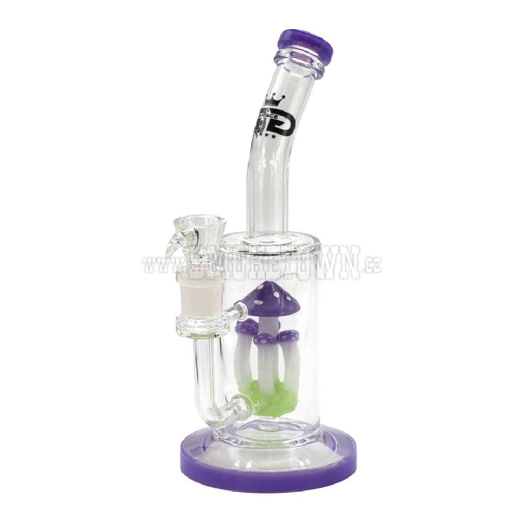 Grace Glass Purple Mushroom Percolator Bong 36cm