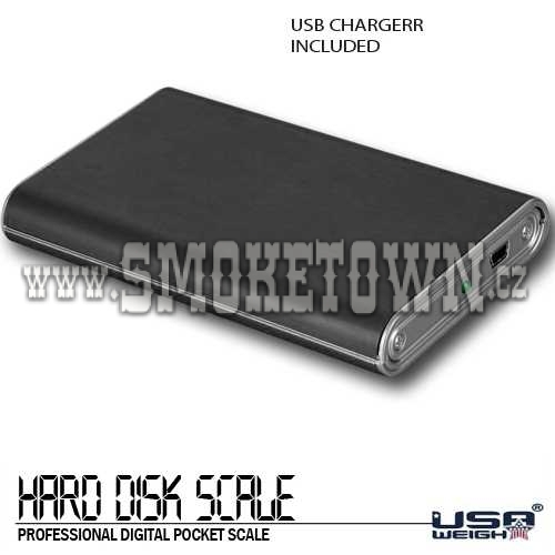 Hard Disk Black Aluminium Scale 0.1x500g